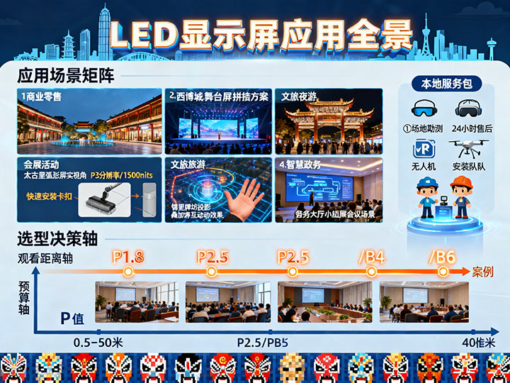 成都LED显示屏：科技之光，点亮天府之国的每一个角落