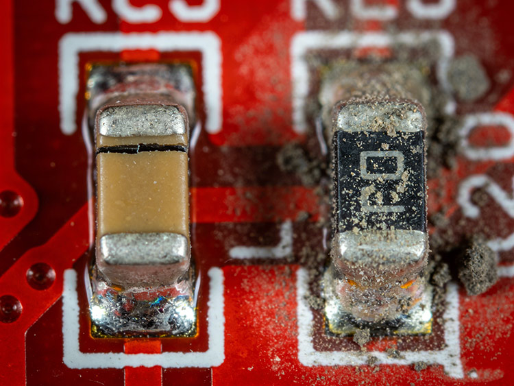 成都led显示屏-SMD LED灯珠微距特写对比图